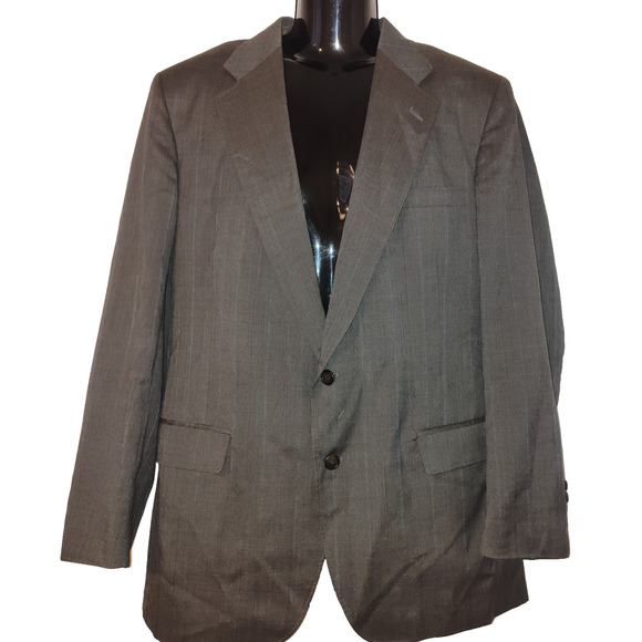 Executive Collection Men’s Gray Classic Blazer Suit Jacket Size 44 BG10